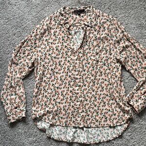 Velvet Heart Pink Floral Button-Down Shirt